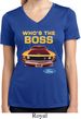 Ladies Ford Shirt Mustang Who's The Boss Moisture Wicking V-neck Shirt