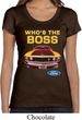 Ladies Ford Shirt Mustang Who's The Boss Scoop Neck Shirt