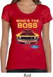 Ladies Ford Shirt Mustang Who's The Boss Scoop Neck Shirt