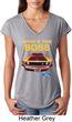 Ladies Ford Shirt Mustang Who's The Boss Tri Blend V-Neck Shirt