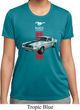 Ladies Ford Shirt Red Stripe Mustang 50 Years Moisture Wicking Tee