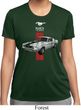Ladies Ford Shirt Red Stripe Mustang 50 Years Moisture Wicking Tee