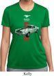 Ladies Ford Shirt Red Stripe Mustang 50 Years Moisture Wicking Tee