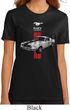 Ladies Ford Shirt Red Stripe Mustang 50 Years Organic Tee T-Shirt