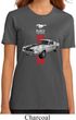 Ladies Ford Shirt Red Stripe Mustang 50 Years Organic Tee T-Shirt