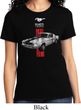 Ladies Ford Shirt Red Stripe Mustang 50 Years Tee T-Shirt