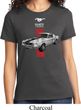Ladies Ford Shirt Red Stripe Mustang 50 Years Tee T-Shirt