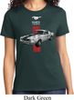 Ladies Ford Shirt Red Stripe Mustang 50 Years Tee T-Shirt