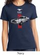 Ladies Ford Shirt Red Stripe Mustang 50 Years Tee T-Shirt