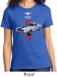 Ladies Ford Shirt Red Stripe Mustang 50 Years Tee T-Shirt