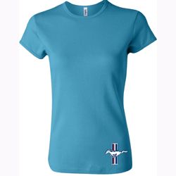 Ladies Ford Shirt The Legend Lives Crest Bottom Print Crewneck Tee Ladies Ford Shirt The Legend Lives Crest Bottom Print Crewneck Tee