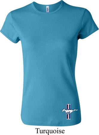 Ladies Ford Shirt The Legend Lives Crest Bottom Print Crewneck Tee