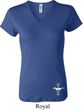 Ladies Ford Shirt The Legend Lives Crest Bottom Print V-neck T-Shirt