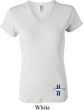 Ladies Ford Shirt The Legend Lives Crest Bottom Print V-neck T-Shirt