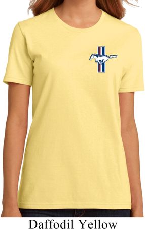 Ladies Ford Shirt The Legend Lives Crest Organic Tee T-Shirt