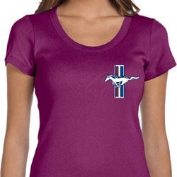 Ladies Ford Shirt The Legend Lives Crest Scoop Neck Tee T-Shirt Ladies Ford Shirt The Legend Lives Crest Scoop Neck Tee T-Shirt