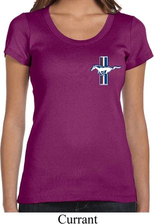 Ladies Ford Shirt The Legend Lives Crest Scoop Neck Tee T-Shirt