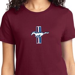 Ladies Ford Shirt The Legend Lives Crest Small Print Tee T-Shirt Ladies Ford Shirt The Legend Lives Crest Small Print Tee T-Shirt