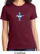 Ladies Ford Shirt The Legend Lives Crest Small Print Tee T-Shirt