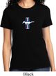 Ladies Ford Shirt The Legend Lives Crest Small Print Tee T-Shirt