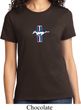 Ladies Ford Shirt The Legend Lives Crest Small Print Tee T-Shirt