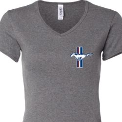 Ladies Ford Shirt The Legend Lives Crest V-neck Tee T-Shirt Ladies Ford Shirt The Legend Lives Crest V-neck Tee T-Shirt