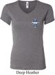 Ladies Ford Shirt The Legend Lives Crest V-neck Tee T-Shirt