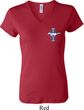 Ladies Ford Shirt The Legend Lives Crest V-neck Tee T-Shirt