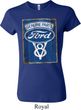 Ladies Ford Shirt V8 Genuine Ford Parts Crewneck Tee T-Shirt