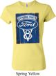 Ladies Ford Shirt V8 Genuine Ford Parts Crewneck Tee T-Shirt