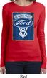 Ladies Ford Shirt V8 Genuine Ford Parts Long Sleeve Tee T-Shirt