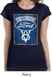 Ladies Ford Shirt V8 Genuine Ford Parts Longer Length Tee T-Shirt