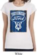 Ladies Ford Shirt V8 Genuine Ford Parts Longer Length Tee T-Shirt