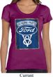Ladies Ford Shirt V8 Genuine Ford Parts Scoop Neck Tee T-Shirt