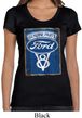 Ladies Ford Shirt V8 Genuine Ford Parts Scoop Neck Tee T-Shirt