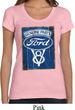 Ladies Ford Shirt V8 Genuine Ford Parts Scoop Neck Tee T-Shirt