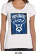 Ladies Ford Shirt V8 Genuine Ford Parts Scoop Neck Tee T-Shirt