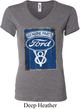 Ladies Ford Shirt V8 Genuine Ford Parts V-neck Tee T-Shirt