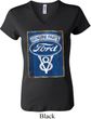 Ladies Ford Shirt V8 Genuine Ford Parts V-neck Tee T-Shirt