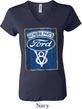 Ladies Ford Shirt V8 Genuine Ford Parts V-neck Tee T-Shirt