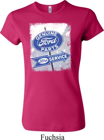 Ladies Ford Shirt Vintage Sign Genuine Ford Parts Crewneck Tee T-Shirt