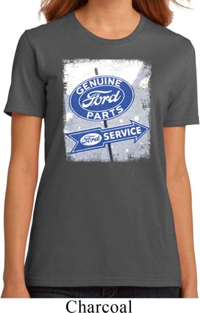 Ladies Ford Shirt Vintage Sign Genuine Ford Parts Organic Tee T-Shirt