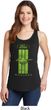 Ladies Ford Tank Top Green Mustang Stripe Tanktop