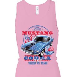 Ladies Ford Tanktop 1968 Cobra Jet Longer Length Racerback Tank Top Ladies Ford Tanktop 1968 Cobra Jet Longer Length Racerback Tank Top