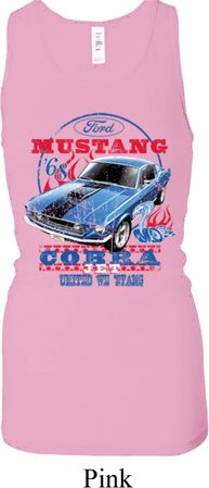 Ladies Ford Tanktop 1968 Cobra Jet Longer Length Racerback Tank Top