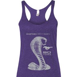 Ladies Ford Tanktop 50 Years Cobra Tri Blend Racerback Tank Top