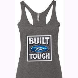 Ladies Ford Tanktop Built Ford Tough Tri Blend Racerback Tank Top