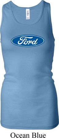 Ladies Ford Tanktop Ford Oval Longer Length Racerback Tank Top