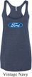 Ladies Ford Tanktop Ford Oval Tri Blend Racerback Tank Top