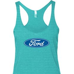 Ladies Ford Tanktop Ford Oval Tri Blend Racerback Tank Top